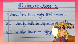 Dussehra eassy on English Dusshera eassy on 10 line Dussehra Englishcalligraphycreators8891 [upl. by Keverian]