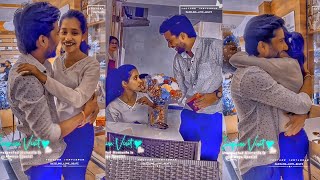 Kadhale kadhale song❣unexpected meet❣long distance love❣whatsapp status❣love status❣couple❣trending [upl. by Ardnait293]