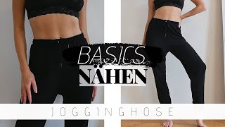 Jogginghose selber machen  simple KleiderschrankBASICS nähen OHNE Schnittmuster [upl. by Ahtikal]