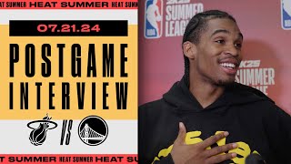 Josh Christopher Postgame Interview  Miami HEAT vs Golden State Warriors  July 21 2024 [upl. by Rosaleen]