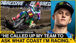 “He called up my team to ask what coast Im racing”  Haiden Deegan on 2025 Supercross [upl. by Emixam]