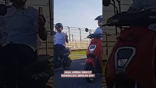 JAJAL ARENA SIRKUIT MANDALIKA DENGAN EM 1 MOTOR LISTRIK [upl. by Diamond116]