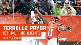 Terrelle Pryor Burns Darrelle Revis for 101 Yards in the First Half  Jets vs Browns  NFL [upl. by Ayahsal]