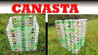 🌳💛 MANUALIDADES con BOTELLAS  Como Hacer una CANASTA con Botellas Plásticas  basket with bottles [upl. by Darya]