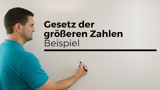 Gesetz der großen Zahlen Beispiel Würfelwurf Stochastik Wahrscheinlichkeit  Mathe by Daniel Jung [upl. by Nelra]