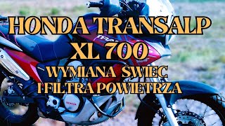 Honda Transalp 700 Wymiana filtra i świec Odc2 [upl. by Adnilym620]