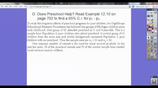 Comparing Two Proportions  Section 1221 [upl. by Ecirtram]