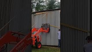 Kubota Tractor Barn Door Installation shorts howto kubota tractor [upl. by Dodie]