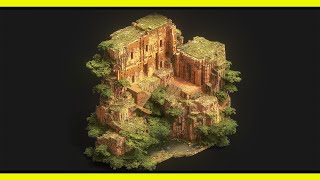 SECRET HIDING PALACE  Voxel Art Timelapse [upl. by Nednarb]