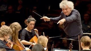 In rehearsal Simon Rattle conducts 6 Berlin school orchestras [upl. by Nyad]