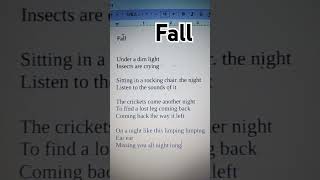 Josephs Strange Poem Fall [upl. by Draillih41]