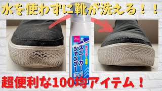 100均で買えるスニーカーシャンプーがすごい！水入らずで靴を洗える！ [upl. by Ewall865]