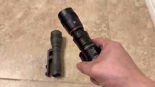 Streamlight Protac 20 RM 2000 lumens vs Streamlight Protac HLX 1000 lumen flashlight comparison [upl. by Issej]