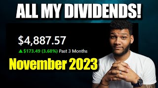 How Much I Made In Dividends In November with a 488757 Portfolio [upl. by Favien]