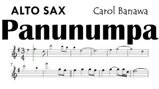 Panunumpa Alto Sax Sheet Music Backing Track Partitura Carol Banawa Made with Clipchamp [upl. by Eniamurt875]