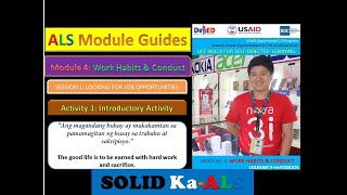 Video 89  ALS Module 4  Work Habits and Conduct  Activity 1 and 2  Session 1  ALS Life Skills [upl. by Gibson496]