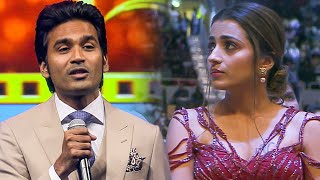 Actor Dhanush shines with words as hes felicitated The Pride of South India at SIIMA Awards [upl. by Wetzell291]