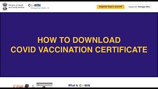 How to download Covid Vaccination Certificate [upl. by Enicul810]