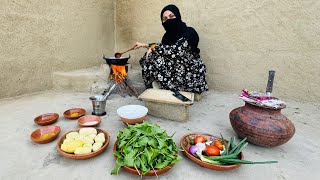 aloo palak recipe spinich potato aloo palak ki sabzi how to make aalu palak saag [upl. by Zetnahs617]