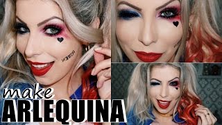 Make Arlequina Harley Quinn MakeUp Tutorial [upl. by Lainahtan33]