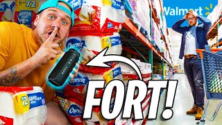 Toilet Paper FORT Hidden Speaker We Got CAUGHT [upl. by Acilef185]