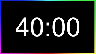 Minuteur 40min ALARME🚨 Compte à Rebours 40 Minutes Minuterie 40 MinutesDécompte 40min [upl. by Gotthelf510]