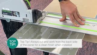 AluSplash Installation Top Tips  3 Achieving a clean cut with the panel [upl. by Ecirtam]