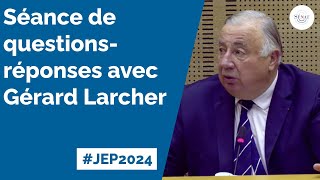 Journées européennes du patrimoine  Gérard Larcher répond aux visiteurs [upl. by Yerdna]