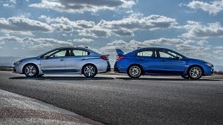 2015 WRX vs 2015 WRX STI  14 Mile  HD [upl. by Einra]