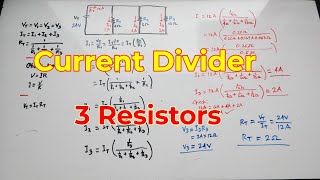 Current Divider  3 Resistors  Tagalog [upl. by Shipley845]