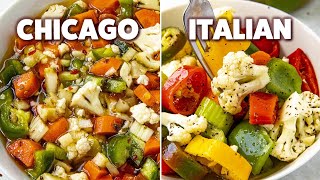 How to Make Giardiniera  ChicagoStyle Vs Italian [upl. by Iaka]