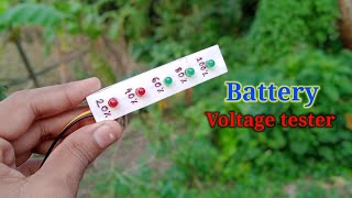 How to make battery voltage tester।। बैटरी वोल्टेज टेस्टर कैसे बनाएं ।। LED [upl. by Yelnik]