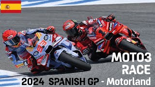 🏍️ MOTO3 RACE Results  2024 Spanish Grand Prix  Motorland Circuit 🏁 Alonso Rueda  AragonGP [upl. by Anairb]