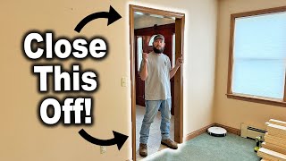 How to Close Off a Doorway  Framing In a Cased Opening [upl. by Ahsrop310]