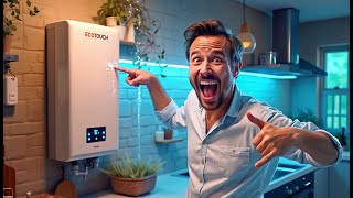 55kW Tankless Water Heater Review Instant Hot Water amp Smart Features [upl. by Anisamoht]