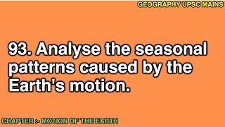 293 Seasonal Patterns from Earths Motion  Analyzing Global Changes [upl. by Mok]