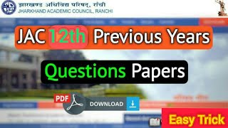 How To Download Jac Previous Year Question Paper 12th  Question Bank 12th Jharkhand Board Sync Sen [upl. by Krutz]