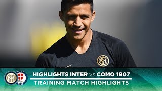 INTER 31 COMO  TRAINING MATCH HIGHLIGHTS  Alexis Sanchez on the scoresheet [upl. by Keyte163]