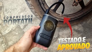 Testei o Compressor de ar Portátil Car Air Pump Czk 3668 Super Pratico para lhe Tirar do Prego [upl. by Kinata]