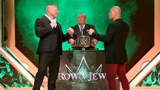 Brock Lesnar comes facetoface with Cain Velasquez WWE Announcement Oct 11 2019 [upl. by Eniowtna691]