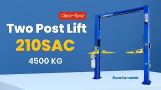 PEAK 210SAC Clear Floor Two Post Vehicle Lift  Feature Spotlight [upl. by Anwahsal]