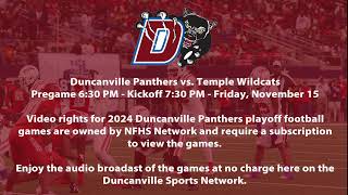 Duncanville vs Temple Wildcats 111524 [upl. by Cindi]