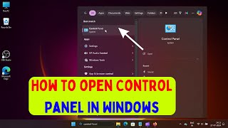 How to Open Control Panel in Windows 11 [upl. by Lleihsad]