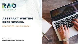 RAD2024 Abstract Writing Prep Session [upl. by Casar]