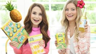 TRYING FUN PINEAPPLE TREATS w iJustine [upl. by Taub570]