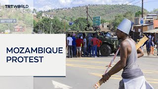 Opposition protestors block traffic near countrys crossing with South Africa [upl. by Eelrac]