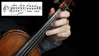 Seitz Concerto No5 in D Major 3rd Movement Tutorial tricky double stops Spanish subtitles [upl. by Yelrebma]