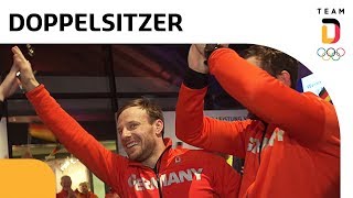 🥇🥉 Empfang der Doppelsitzer  Wendl und Arlt holen Gold  Team Deutschland [upl. by Enitsahc]