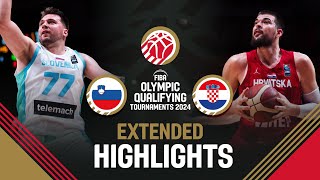 Slovenia đź‡¸đź‡® vs Croatia đź‡­đź‡·  Extended Highlights  FIBA OQT 2024 Greece [upl. by Wood]