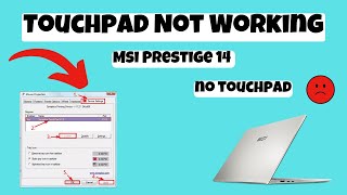 How to Fix Msi Prestige 14 Touchpad Not Working issue Windows 10 11 [upl. by Aicia]